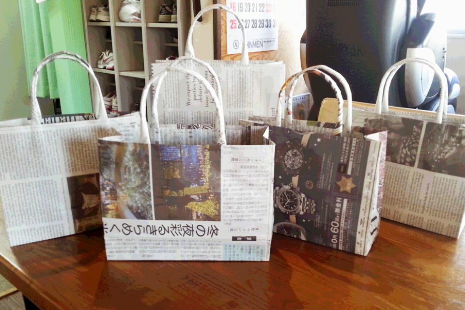 新聞バッグ制作2